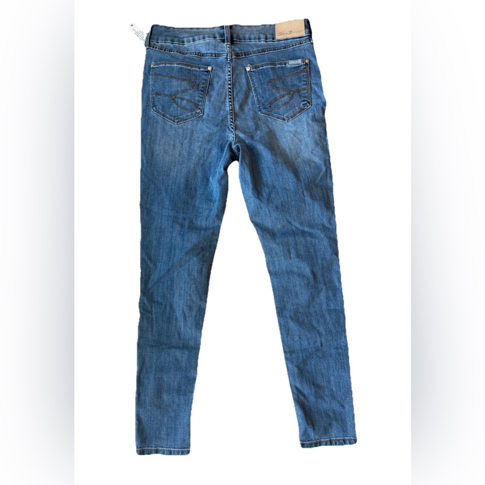 Seven7 Women's High Rise Tummyless Skinny Jeans Size 10 NEW NWT Blue Denim - Picture 9 of 9